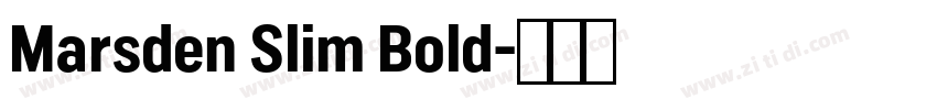 Marsden Slim Bold字体转换